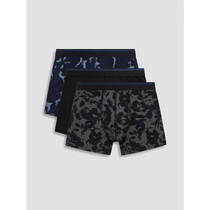 LC WAIKIKI Siyah Pamuklu Esnek Erkek Boxer 3lü