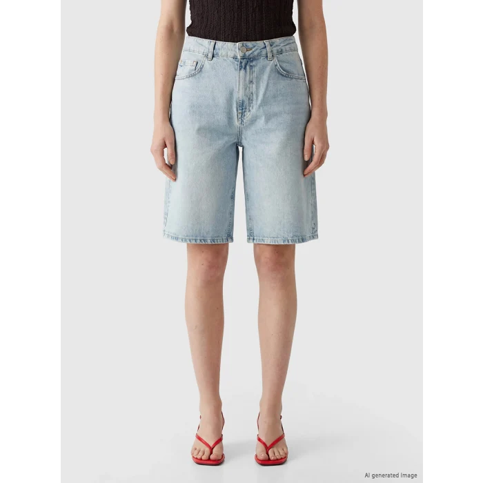 XSIDE Mavi Bermuda Fit Kadın Jean Şortolon