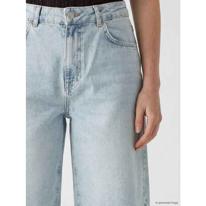 XSIDE Mavi Bermuda Fit Kadın Jean Şortolon