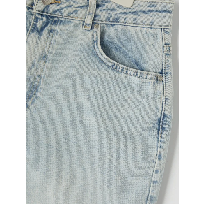 XSIDE Mavi Bermuda Fit Kadın Jean Şortolon