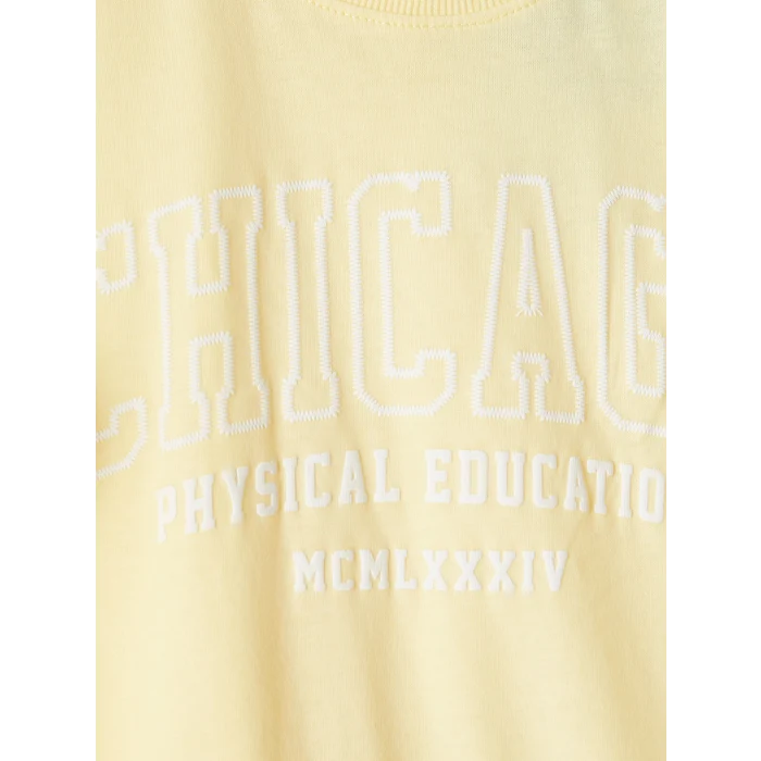 LCW Kids Sarı Chicago Baskılı Erkek Çocuk Takım
