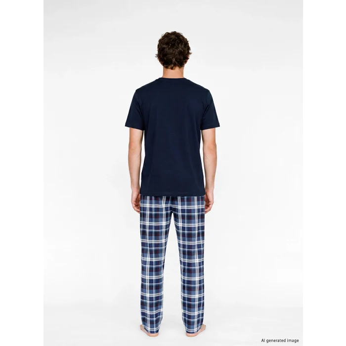 LC WAIKIKI Lacivert Regular Fit Erkek Pijama Takımı