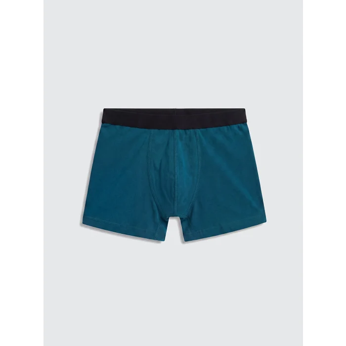 LC WAIKIKI Petrol Pamuklu Esnek Erkek 3lü Boxer