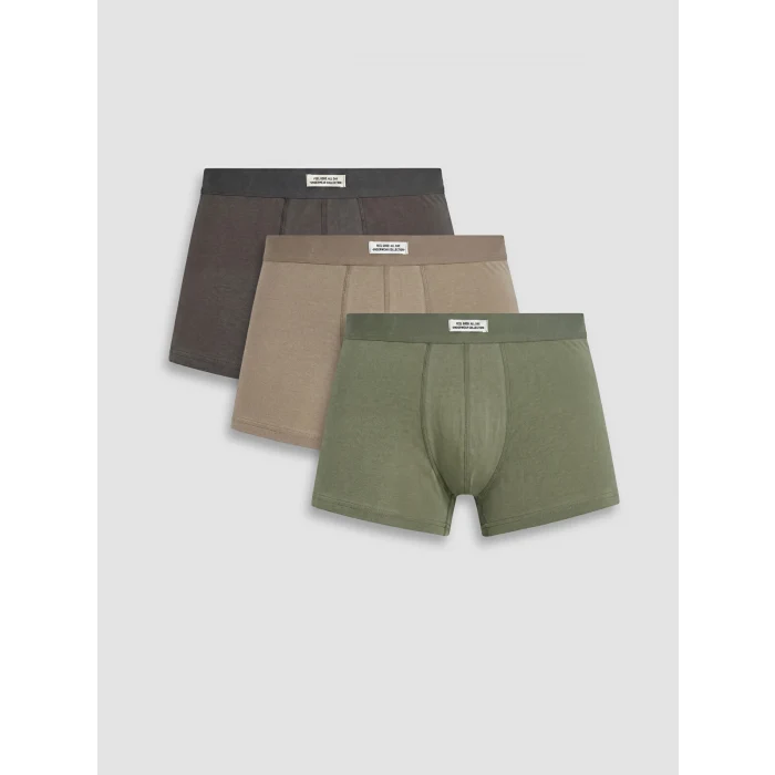 LC WAIKIKI Gri Pamuklu Esnek 3lü Erkek Boxer