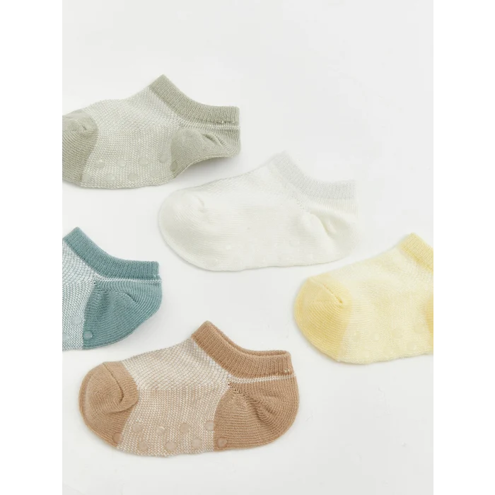 LCW baby Yeşil Erkek Bebek 5li Patik Çorap