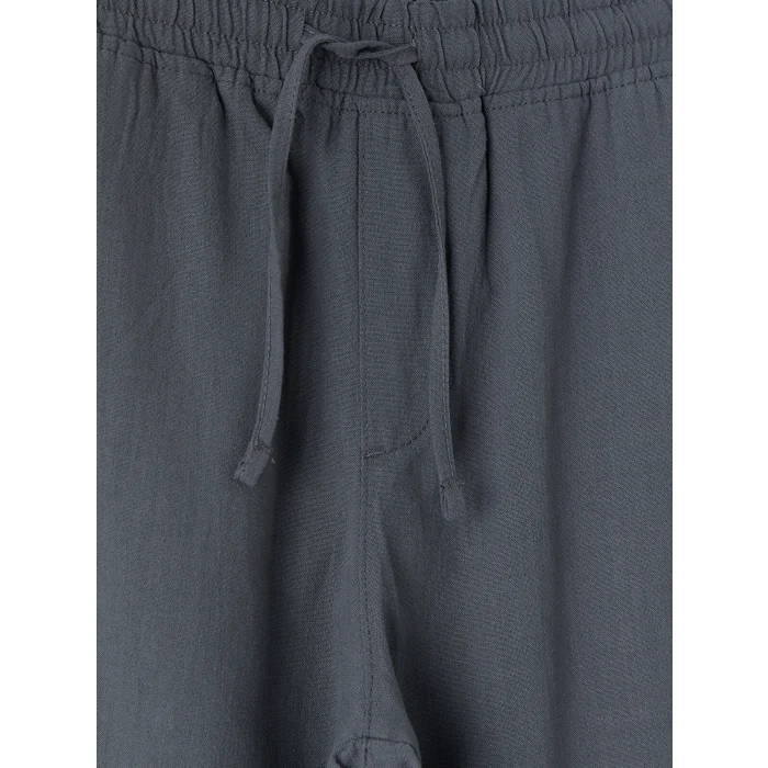 XSIDE Gri Loose Fit Keten Görünümlü Erkek Pantolon