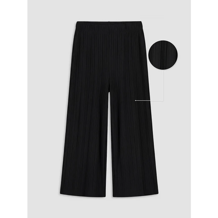 LCWAIKIKI Basic Siyah Beli Lastikli Kadın Kapri