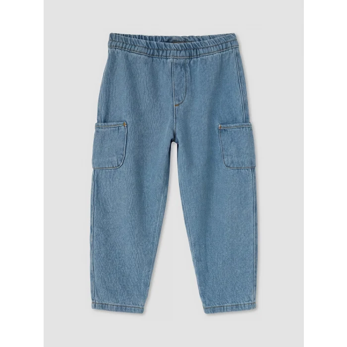 LCW baby İndigo Regular Fit Erkek Bebek Kargo Pantolon