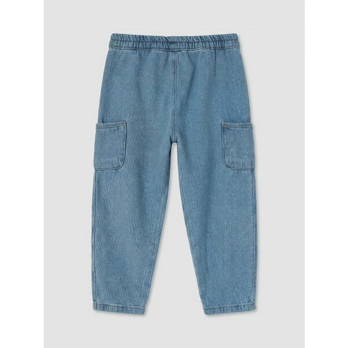 LCW baby İndigo Regular Fit Erkek Bebek Kargo Pantolon