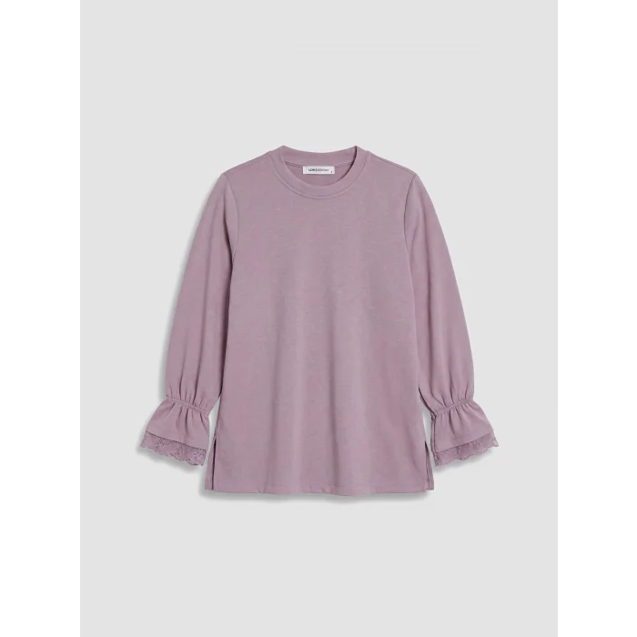 LCW EVERYDAY Lila Soft Touch Kadın Sweatshirt Tunik