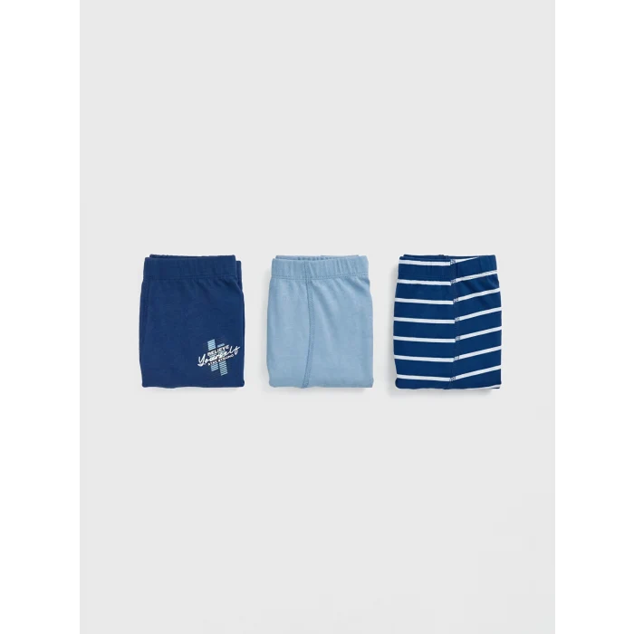 LCW Kids Mavi Beli Lastikli Erkek Çocuk 3lü Boxer