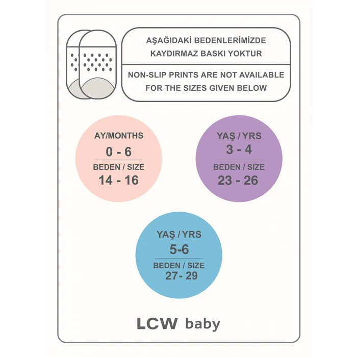 LCW baby Yeşil Erkek Bebek Patik Çorap 5li