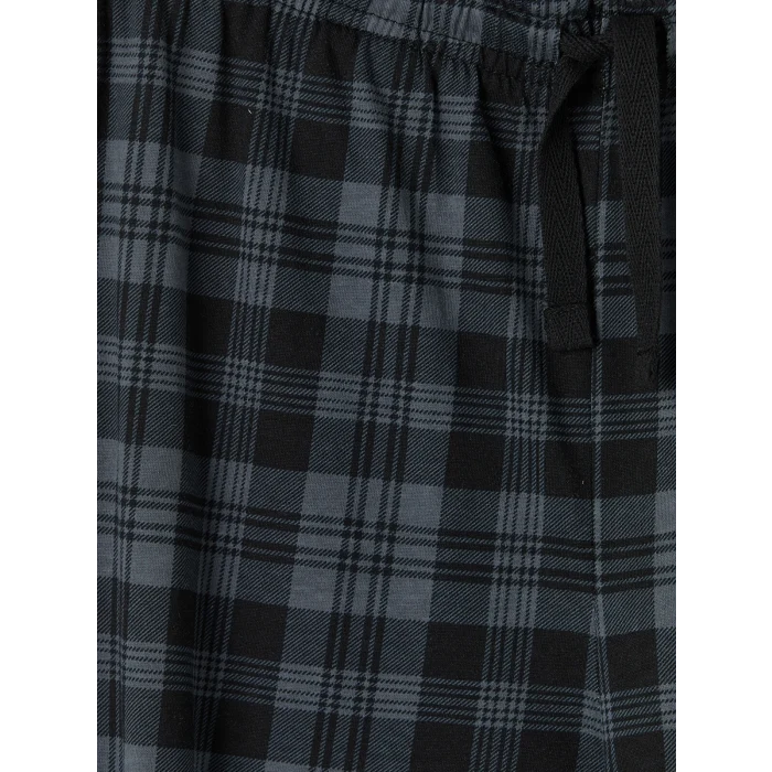 LC WAIKIKI Siyah Standart Kalıp Ekose Erkek Pijama Takımı