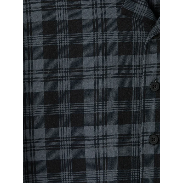 LC WAIKIKI Siyah Standart Kalıp Ekose Erkek Pijama Takımı