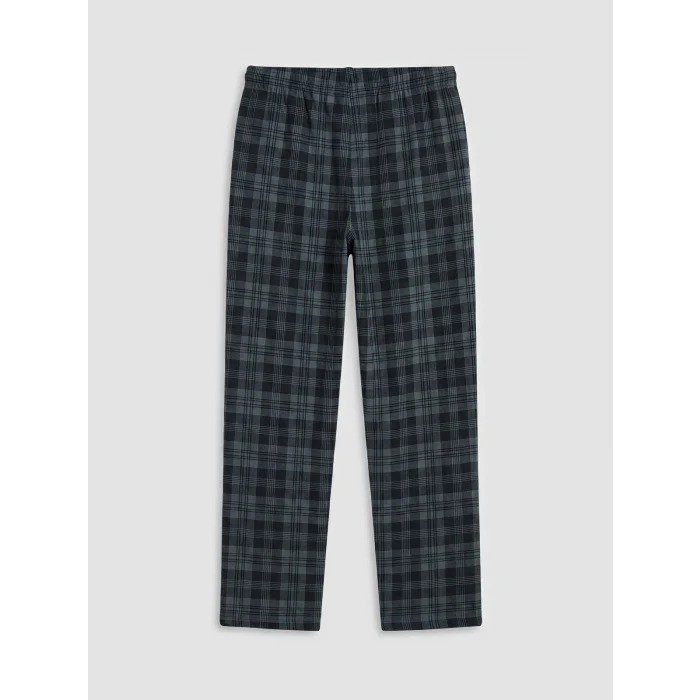 LC WAIKIKI Siyah Standart Kalıp Ekose Erkek Pijama Takımı