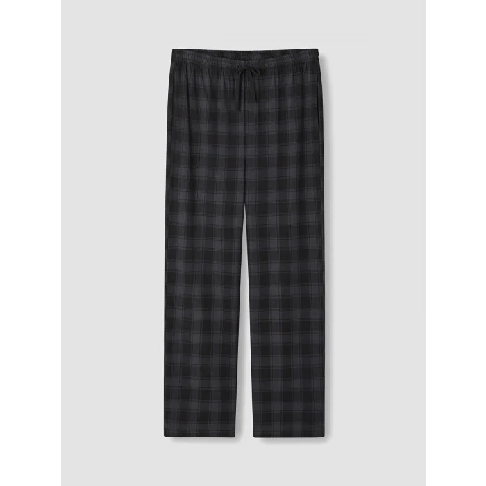 LC WAIKIKI Antrasit Regular Fit Ekose Erkek Pijama Takımı