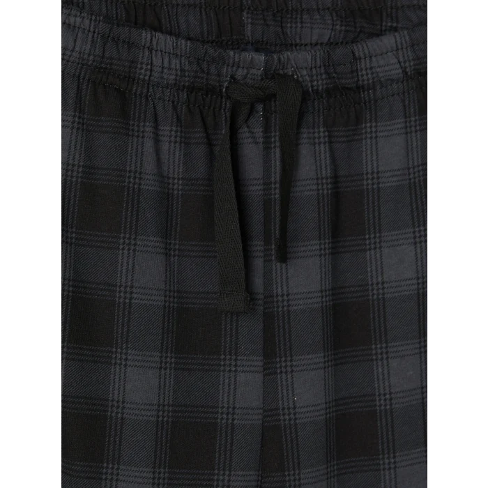 LC WAIKIKI Antrasit Regular Fit Ekose Erkek Pijama Takımı