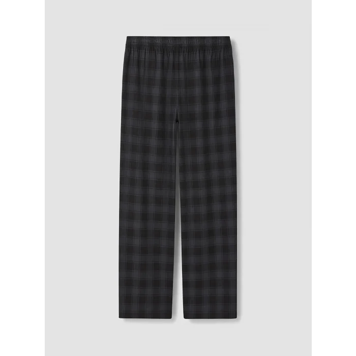 LC WAIKIKI Antrasit Regular Fit Ekose Erkek Pijama Takımı