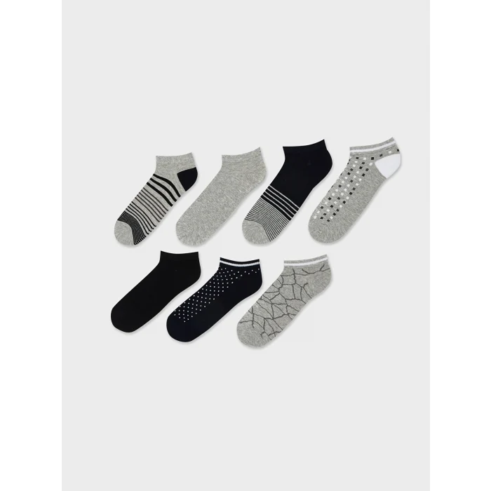 LCW ACCESSORIES Karışık Desenli Erkek Patik Çorap 7li