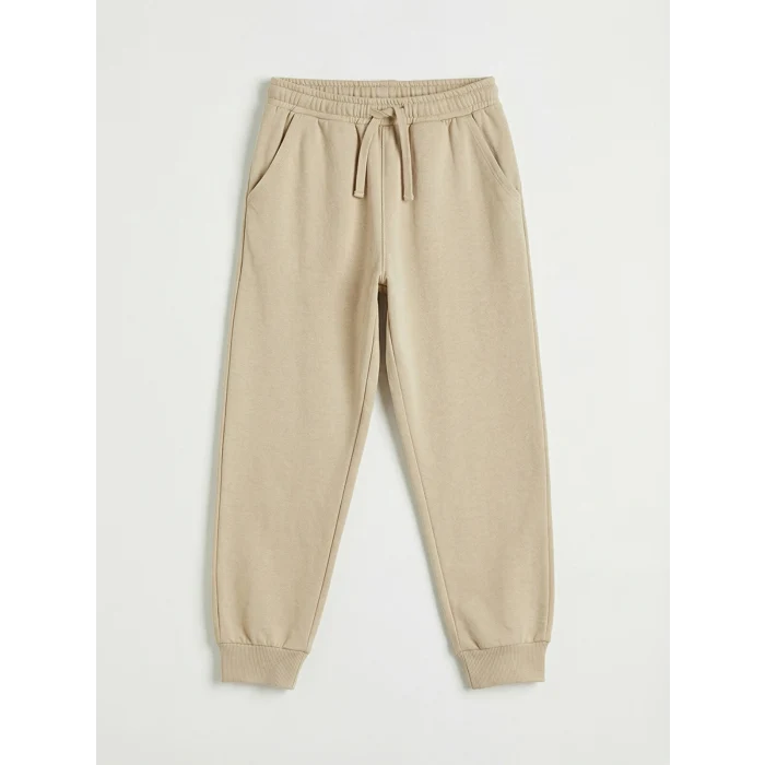 LCW Kids Bej Beli Lastikli Erkek Çocuk Jogger Eşofman Altı