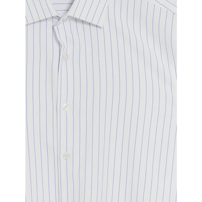 LCW BUSINESS Mavi Slim Fit Çizgili Erkek Gömlek