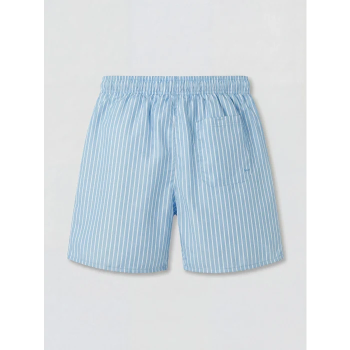 LCW SWIMWEAR Mavi Kısa Boy Çizgili Erkek Deniz Şortu