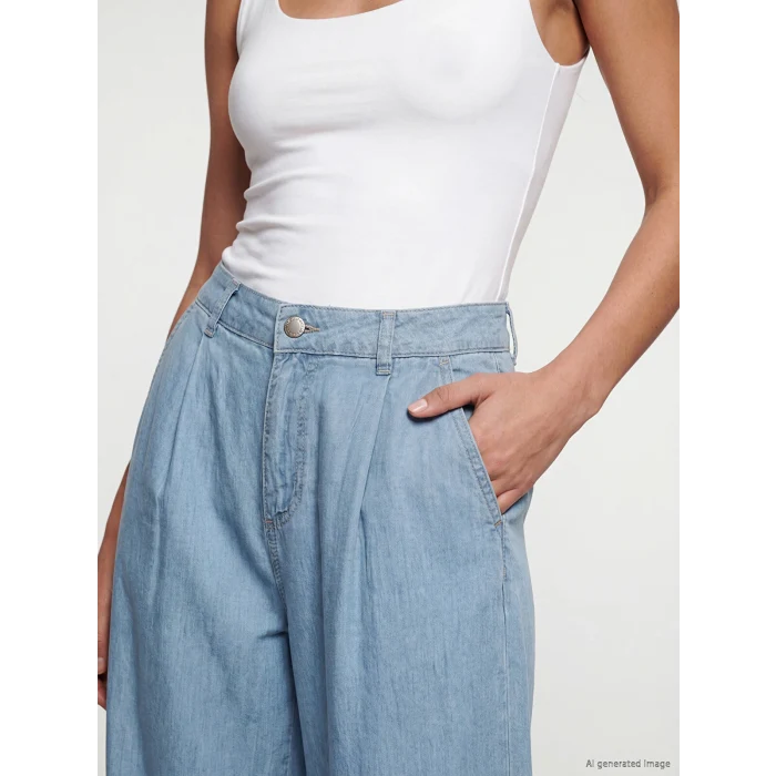 LCW Jeans İndigo Wideleg Kadın Jean Pantolon