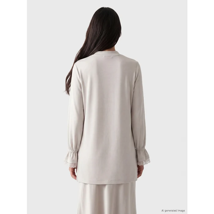 LCW EVERYDAY Gri Soft Touch Kadın Sweatshirt Tunik