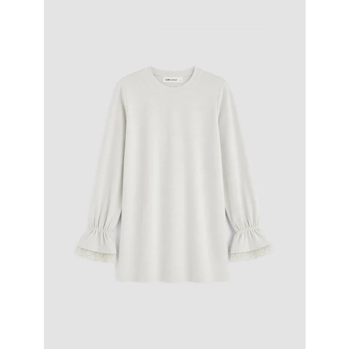 LCW EVERYDAY Gri Soft Touch Kadın Sweatshirt Tunik