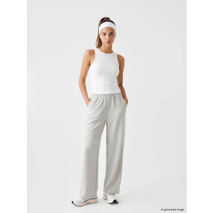 KOOR SPORT Gri Soft Touch Kadın Spor Eşofman Altı