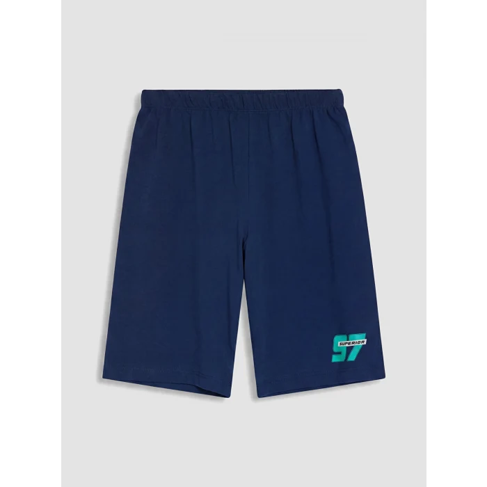 LCW Kids Gri Erkek Çocuk Şortlu Pijama Takımı