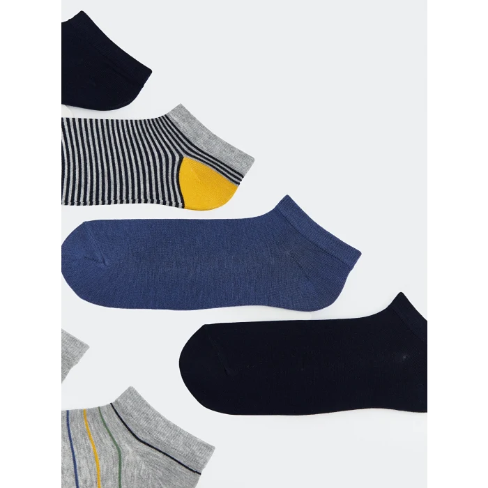 LCW ACCESSORIES Karışık Desenli Erkek Bambu Patik Çorap 7li