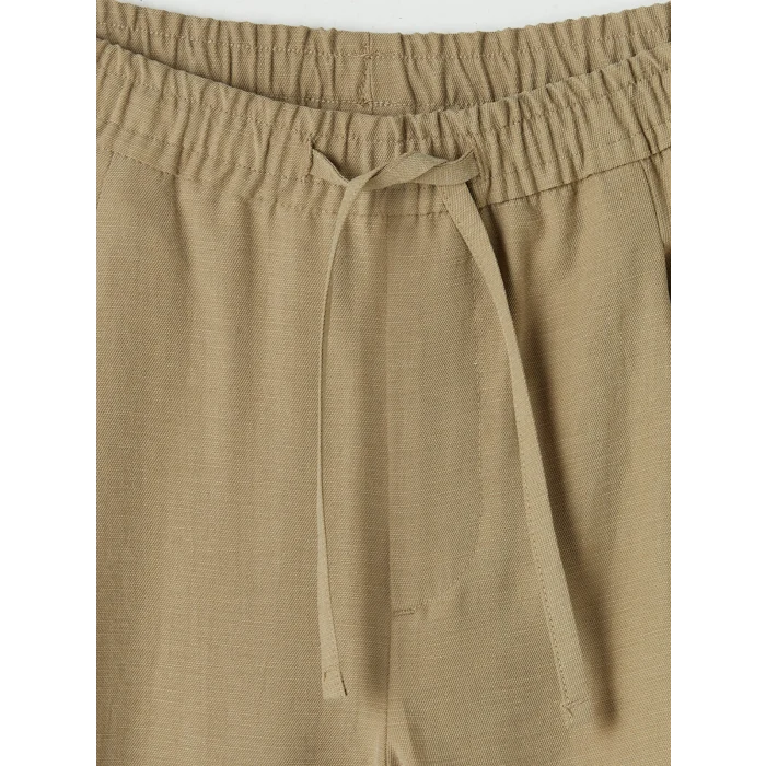 LCW Vision Bej Regular Fit Keten Görünümlü Erkek Pantolon