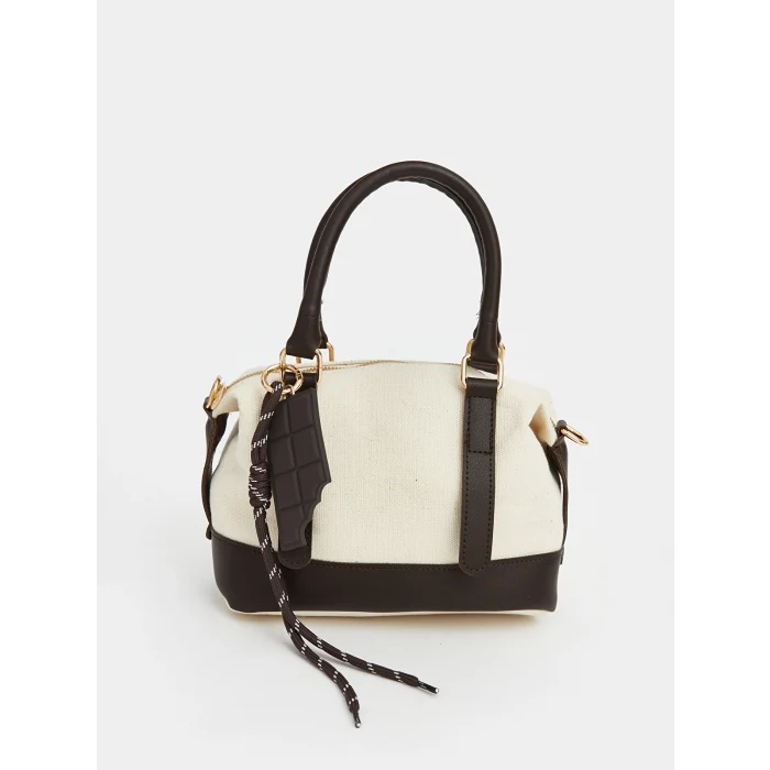 LCW ACCESSORIES Ekru Kanvas Kadın Omuz Çantası