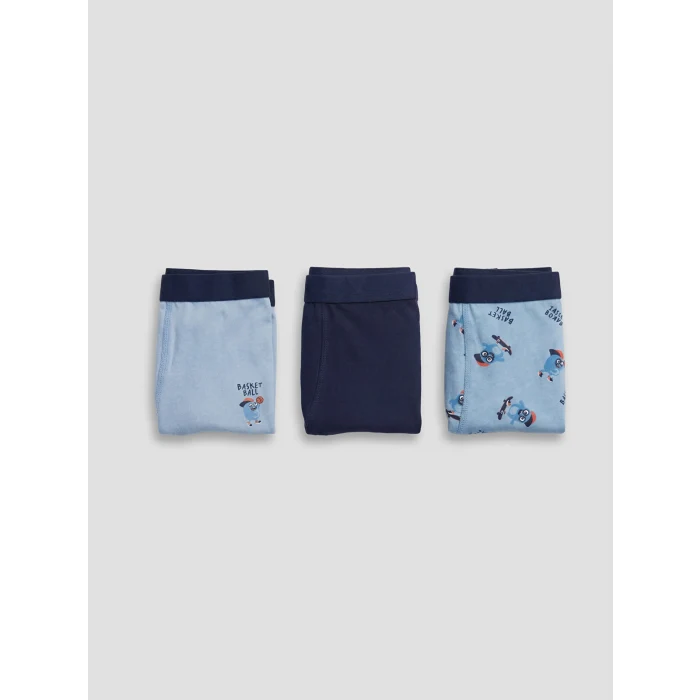LCW Kids Mavi Erkek Çocuk Boxer 3lü Paket