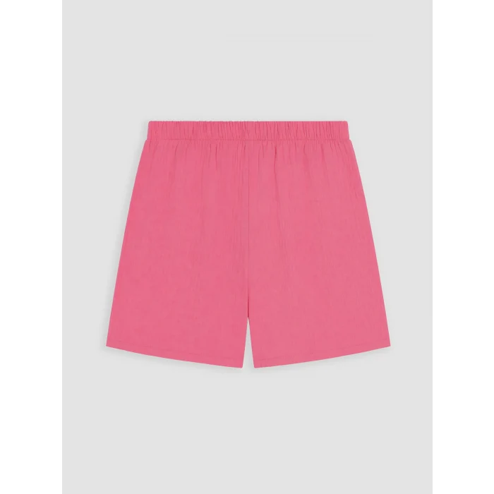 LCW Kids Pembe Çiçek Aplikeli Kız Çocuk Krinkle Takım