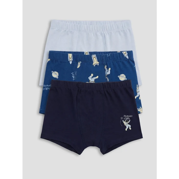 LCW Kids Lacivert Erkek Çocuk 3lü Boxer