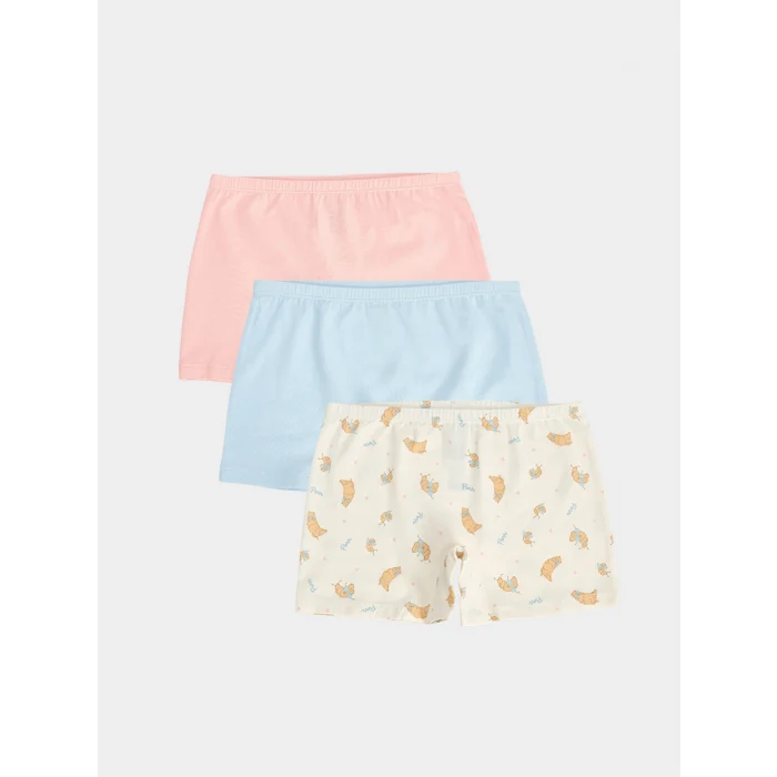 LCW Kids Mavi Kız Çocuk Boxer 3lü