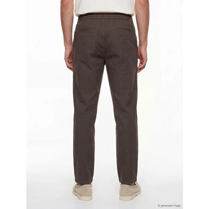 LCW Vision Kahverengi Regular Fit Keten Görünümlü Erkek Pantolon