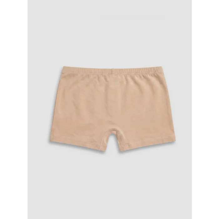 LCW Kids Ekru Baskılı Kız Çocuk Boxer 3lü