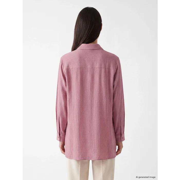 LCW EVERYDAY Pembe Dokulu Kadın Gömlek Tunik