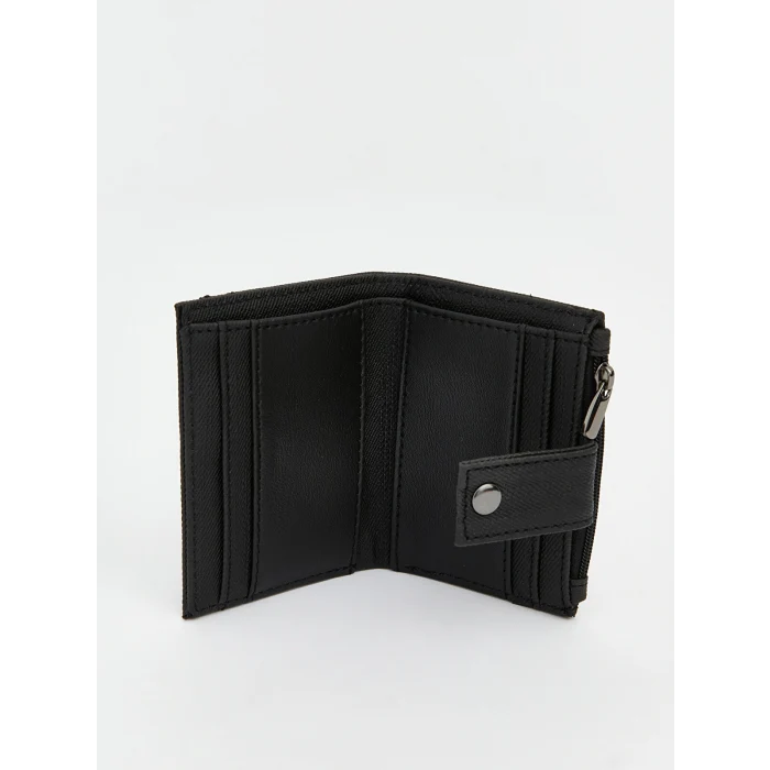LCW ACCESSORIES Siyah Deri Görünümlü Erkek Kartlık