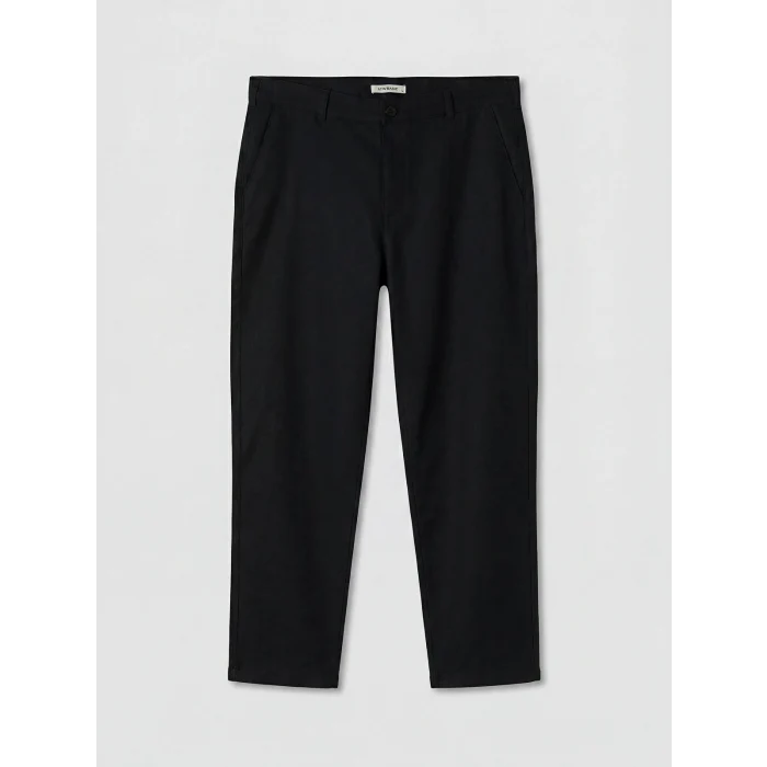 LCWAIKIKI Classic Siyah Regular Fit Keten Karışımlı Erkek Chino Pantolon