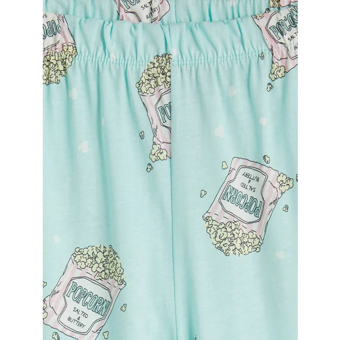 LCW Young Turkuaz Bisiklet Yaka Kadın Kaprili Pijama Takımı