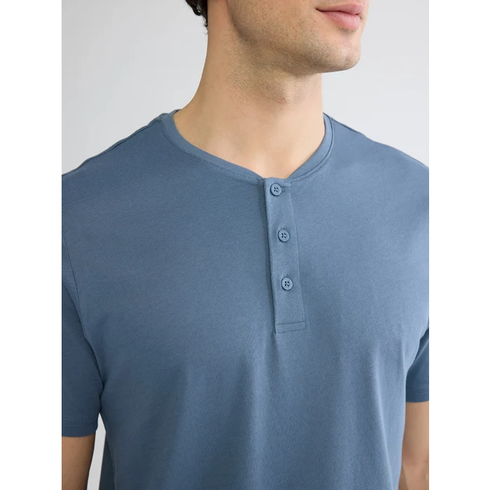LC WAIKIKI İndigo Regular Fit Ekose Erkek Pijama Takım