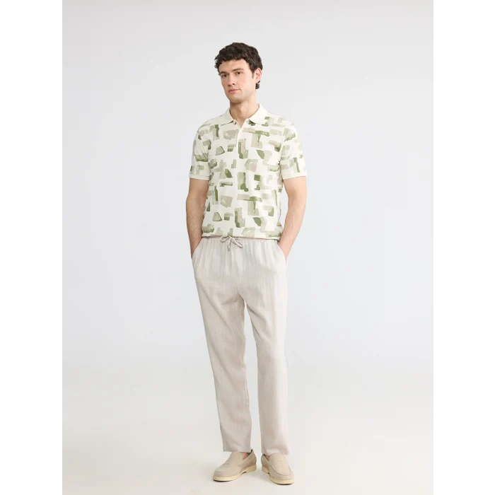 LCW Vision Bej Regular Fit Keten Karışımlı Erkek Pantolon