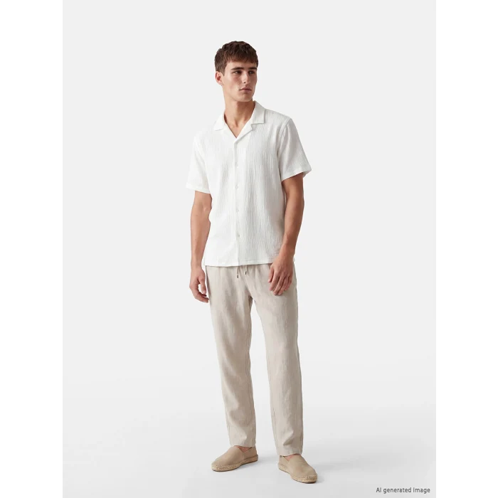 LCW Vision Bej Regular Fit Keten Karışımlı Erkek Pantolon