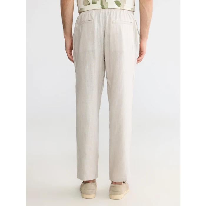 LCW Vision Bej Regular Fit Keten Karışımlı Erkek Pantolon