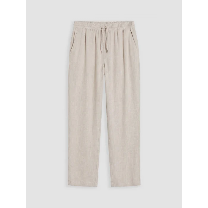 LCW Vision Bej Regular Fit Keten Karışımlı Erkek Pantolon