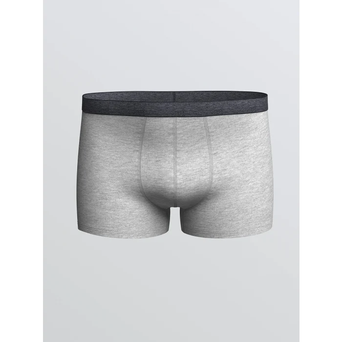 LC WAIKIKI Antrasit Standart Kalıp Pamuklu Esnek Erkek Boxer 3lü